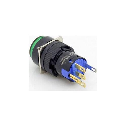 16MM Switch Automatic Reset Round indicator 5A 220VAC SPDT (1a+1b With LED ) K16-271 DIP5 red colour new and original