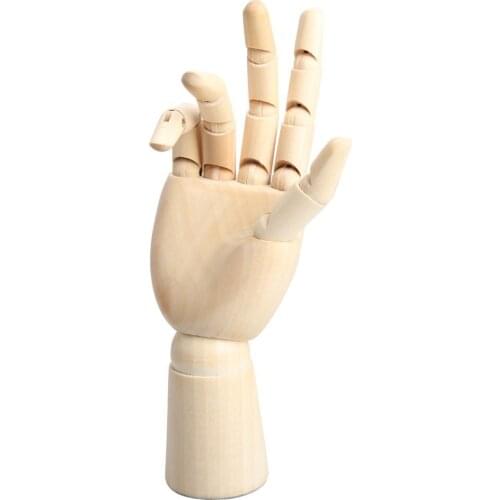 18*6cm Wooden Articulated Right Hand Manikin Model Gift Art Alternatives