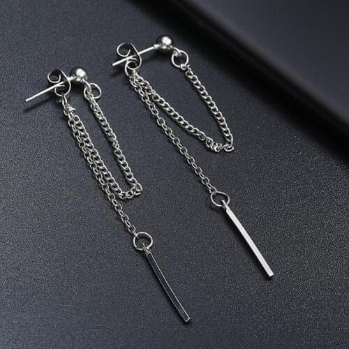 2021 Punk Chain Earrings For Women Statement Metal Tassel Drop Earrings Female Trend Jewelry Fashion Party Dangle Earrings