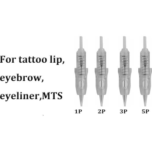 30/50/100pcs 1P,2P,3P,5P,5F,7F Eyebrow Tattoo Needles Sterilized Microblading Permanent Makeup Machine Tattoo Cartridge Needles