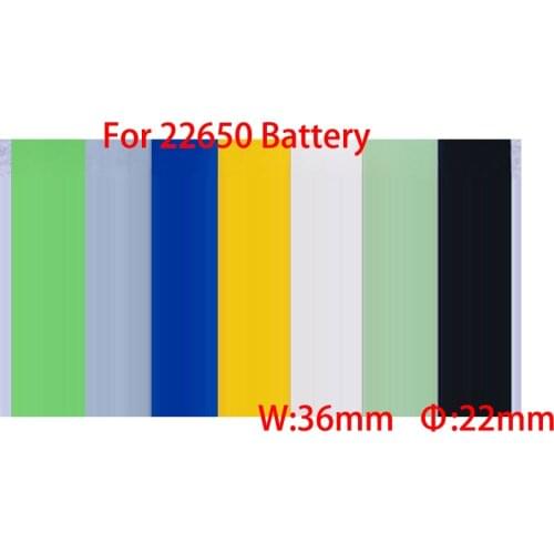 6M Green White Red Blue 36mm Width 22mm Dia Capacitor 22650 Battery Insulation Pack Protective PVC Heat Shrink Shrinkable Tube