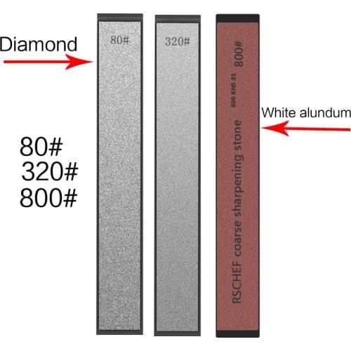 Diamond & whetstone 60-2000 grit knife sharpener sharpening stone flattening stone grind fixed system knife stones