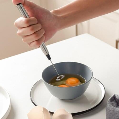 Household Stainless Steel Electric Handheld Mixer Electric Egg Beater Coffee Blender Handle Milk Foamer Maker Kitchen Gadget
