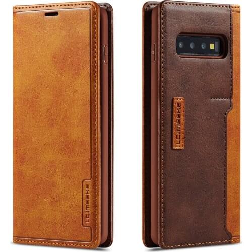 For Samsung S21 S8 S9 Plus S10 E S20 Ultra Flip Case Galaxy Note9 10 Pro 20 Luxury Mobile Phone Case Anti-fall Leather Case