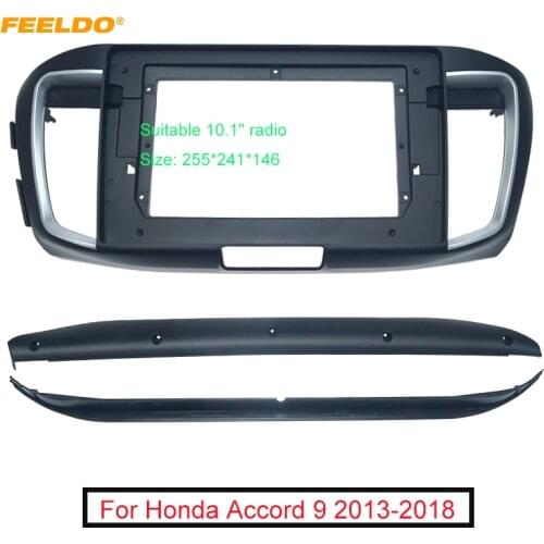 FEELDO For Honda Accord 9 LHD 2013-2018 Stereo Audio Face Fascia Frame 10.1" Large Screen Modified Navigation Panel Frame Kit