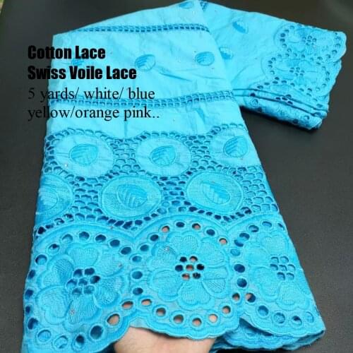 Cotton lace French lace fabric African net lace high quality Embroidery With Beads for Formal dress 5 yards/pcs