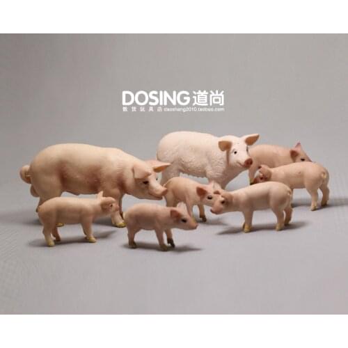 Simulated Farm Animals Pig Sow Figures Family Set Model Figurine Home Decor Lovely Craft Toys Jouet Enfant Toys Set BK50SB