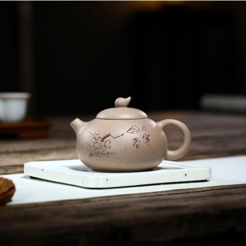 Xi Shi Hu China Kettle Ceramic Teapot For Tea Puer Oolong Travel Tea Set Hand carving