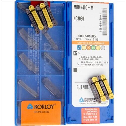 KORLOY 10pcs MRMN150 200, MRMN300,MRMN400,500,600,MGMN150 200,MGMN300,MGMN400,500,600 Parting Carbide Insert and Turning cutter