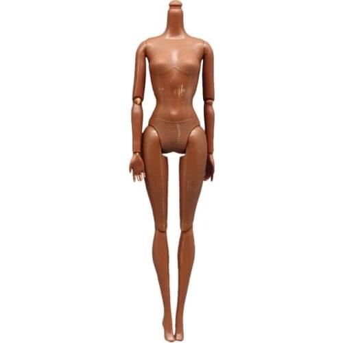 12Jointed DIY Movable Chocolate Naked Doll Body Doll House DIY Body Without Head Doll Accessories