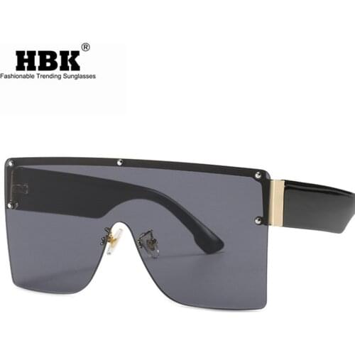 HBK Square Sunglasses Men Driving 2021 Women Fashion Retro Luxury Brand Designer Metal Frames Sun Glasses Vintage Gafas Sol Homb