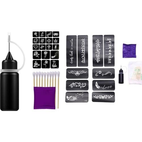 2 Set Temporary Tattoo Ink Jagua Fruit Gel/Ink No Chemicals No Alcohol 10Ml Tattoo Stickers, F11 & Y18