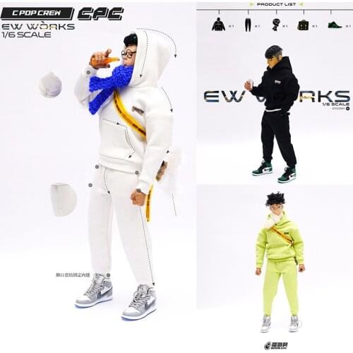 New Sales 1/6 Scale Fashion Sports Suit CPC001 with Three Colors Clothing Accessories Fit 12"TH Action Figure Toys