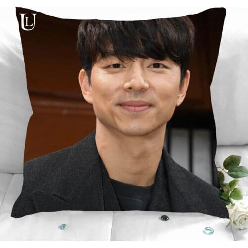 New Custom Gong Yoo Pillowcases Printed Square Pillowcase Home Decorative Zipper Pillow Cover 35X35cm40X40cm(One Side)