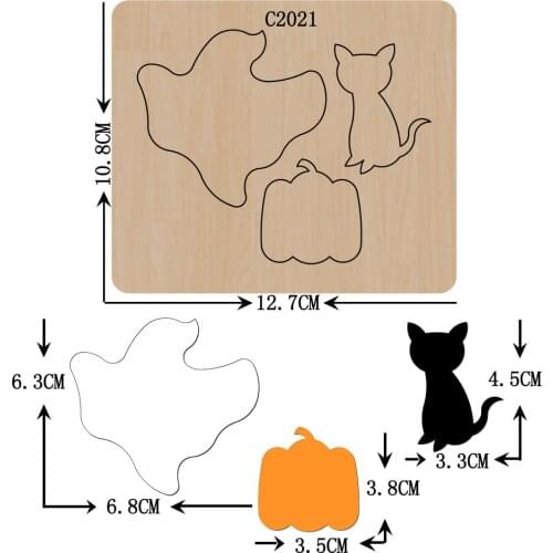 New Halloween Imp Wooden die Scrapbooking C2021 Cutting Dies
