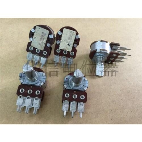Original new 100% 16 Type double potentiometer A10K long wire handle length 15MMF (SWITCH)