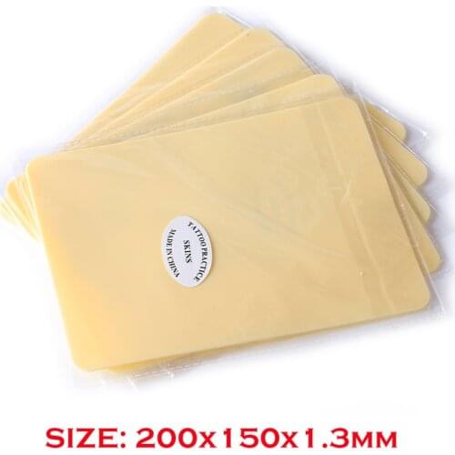 Hot item 10pcs 8x6" Double-sided Medium Size Blank Tattoo Practice Skin Supply