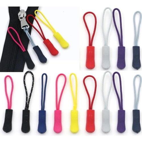 10PCS Zipper Pull Puller End Fit Rope Tag Fixer Zip Cord Tab Replacement Clip Broken Buckle Travel Bag Suitcase Tent Backpack