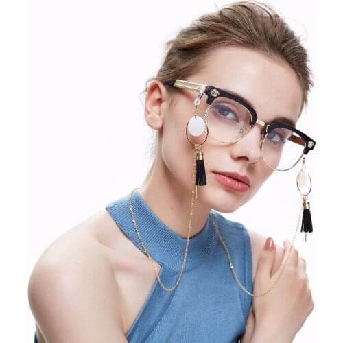 Tassel pendents Gold Plated Stainless Steel Chain Eyeglasses Cord Glasses Rope Sunglasses Strap Holder Neck