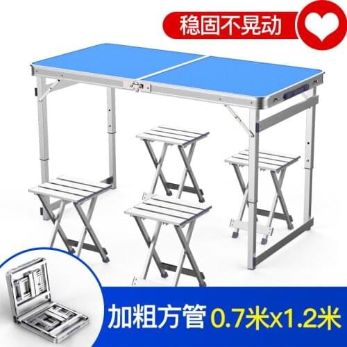 Outdoor Folding Table Multi-function portable simple small table aluminum alloy camping furniture Folding Tables and chairs set
