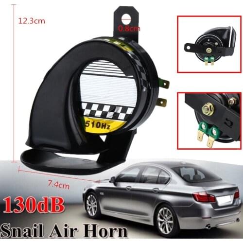 Universal DC 12V 130db 4A Motorcycle Snail 510HZ Air Horn Siren Super Loud For Car Truck Boat Motorbike Waterproof Speaker
