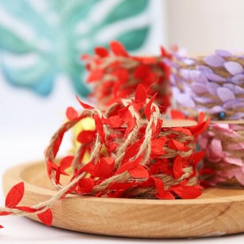 Green Leaves Hemp Rope Artificial Hanging Leaf Graland Plants Vine DIY For Home Wedding Decorative Holiday Party Decorative Rop