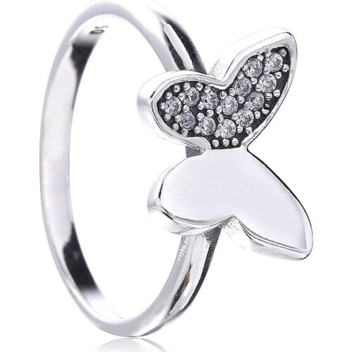 Ajax Stylish 925 Sterling Silver Female Butterfly Rings For Women 2021 Minimalism Finger Jewelry Accesories Girlfriend Gift
