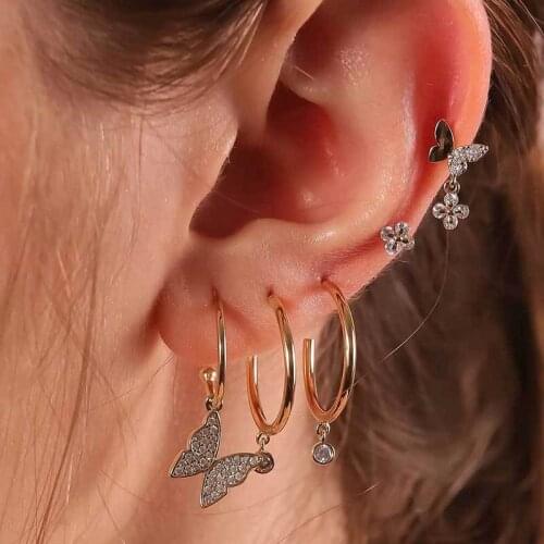 Butterfly Earrings Oorbellen Hangers Christmas Bohemian Arete Women 2021 Pendientes Mujer Pircing Earring Set
