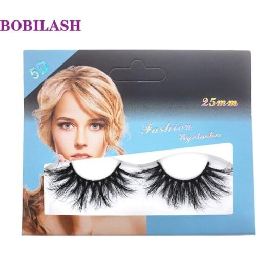 1Pair 25mm3D fluffy mink eyelashes 5D handmade Natural Thick Soft eyelash full strip thick dramatic false eyelash Makeup Tools