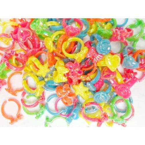 10X Plastic Girl Kids RINGS vending Cake Decoration Bag Pinata Filler Supply Novelty - Birthday Party Favors Gift Toy Prize