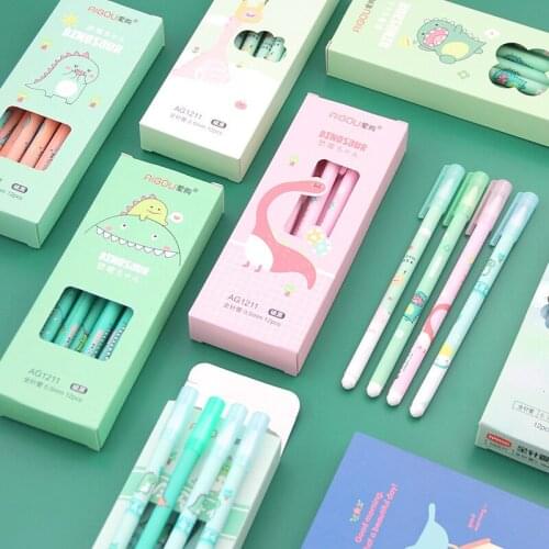 12Pcs/Box cute SeriesSeries Colorful Pen Set Stationary Gel Pens Creative Stationery Gifts School Signing Pen Office Supplies