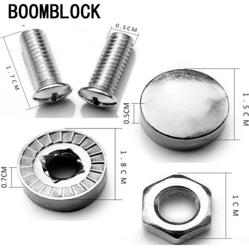 16X Car License Plate Bolts Frame Chrome Screws for Volkswagen Polo VW Polo Passat B6 B5 B7 B8 Golf 4 7 5 Tiguan Touran T5 T4