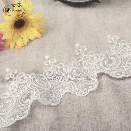 4-19 Yards/Lot Freeshipping 10cm Black and White Cordate Sweet Lace Trim / DIY Handmade Fabiric/ Clothing Accessories RS518