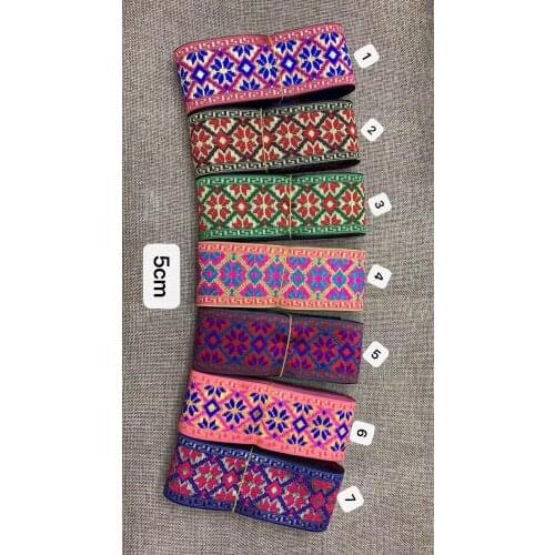 5cm ethnic style jacquard webbing,QC0417T