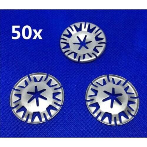 50x Metal Locking Star Washers- For FORVW Underbody Heat Shield Fasteners
