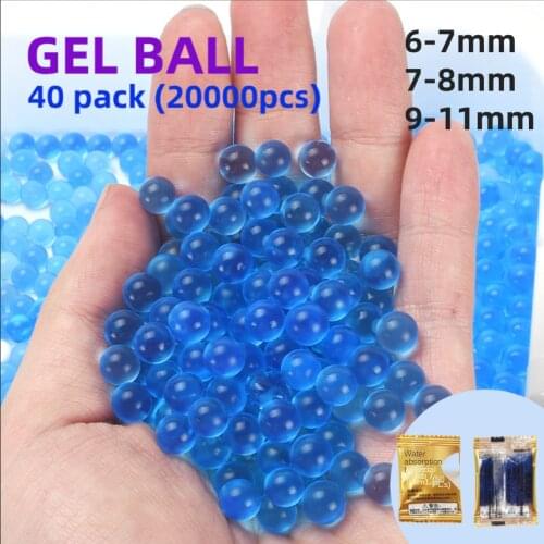 6-11mm 20000pcs Grow Water Ball Bullets Kids Gel paint Airsoft BB Rifle Pistol Blasters Guns Bullets Glock Jinming AKM Toys Ammo
