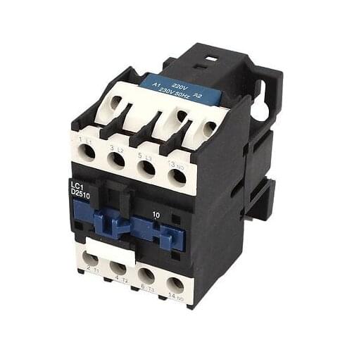 690V 40A 3 Phase 3P 1 NO AC Contactor DIN Rail Mounting Black White