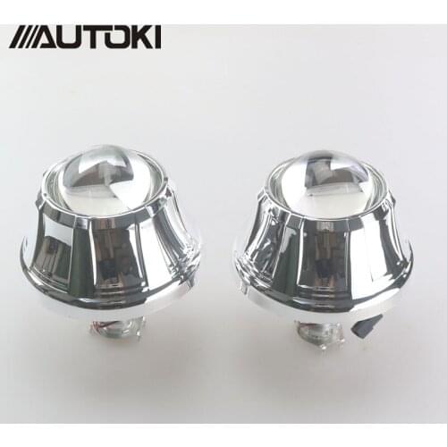 Autoki 3.0 inches Full Metal HID Bi-xenon Projector Lens Headlight Retrofit Kit Xenon Headlamps H1 H4 H7 Car-styling