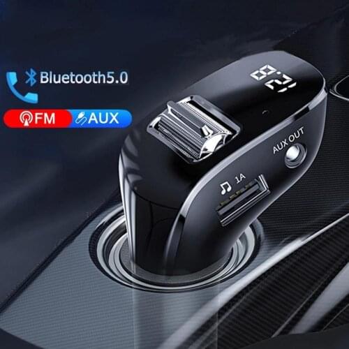 FM Transmitter Car Wireless with Bluetooth 5.0 FM Radio Modulator Car Kit USB Car Charger Handsfree Aux Audio MP3 Player
