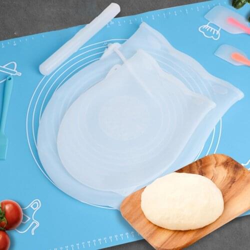 Large Capacity Silicone Dough Kneading Pouch Fresh-keeping Bag Home Kitchen Tool With Seal Tie Rope
