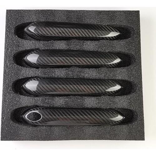 For BMW 3 5 6 Series G20 G30 G38 X3 G01 G08 X4 G02 X5 G05 3K Real Carbon Fiber Car Exterior Door Handle Grab Cover Trim Sticker