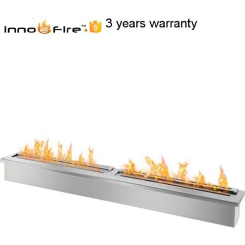 Inno-Fire 72 inch black or silver manual stainless steel ethanol fire pits with free shipping