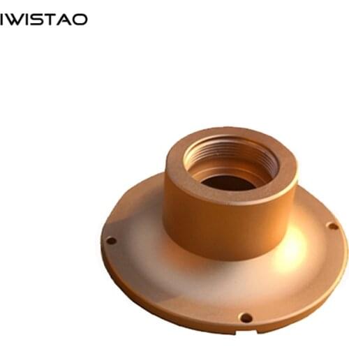 IWISTAO HIFI 1 inch American Standard 34 Internal Thread Horn’s Adapter 1 Pair Aluminum Alloy for Super Tweeter UHF Unit Gold
