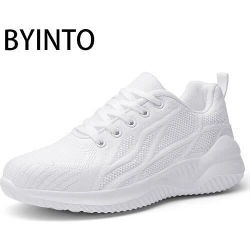 Big Size 35-42 New Autumn Women Tennis Shoes Breathable Air Mesh Lace-Up Sneakers White Female Sport Walking Shoe Tenis Feminino