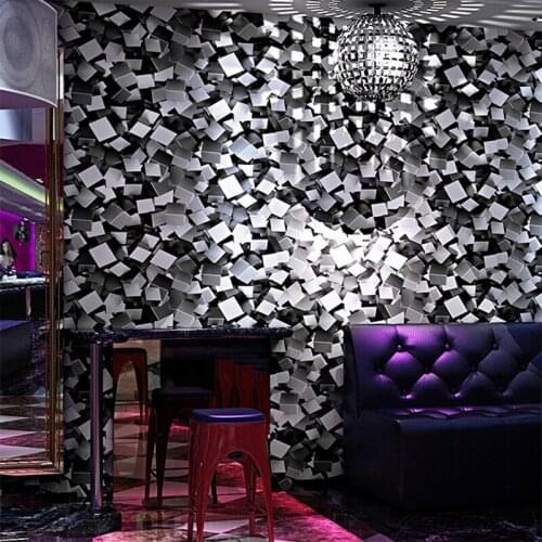 KTV Wallpaper 3D Cool Fashion Flash Bar Hotel Fancy Ballroom Box Theme Room Ceiling Wallpaper