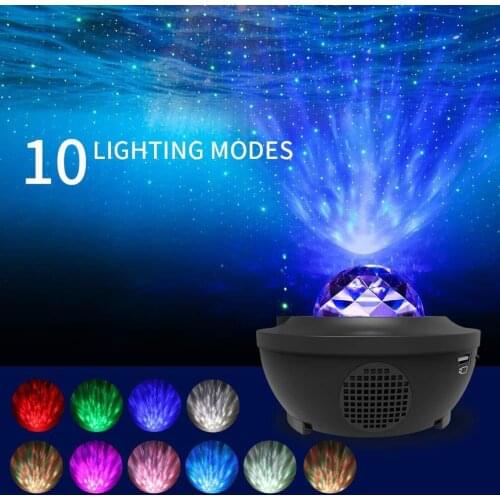 Adjustable Music Star Sky Projection Lamp LED Light Bright Galaxy Projector Supporting Music Playing Durable Starry Night Lamp