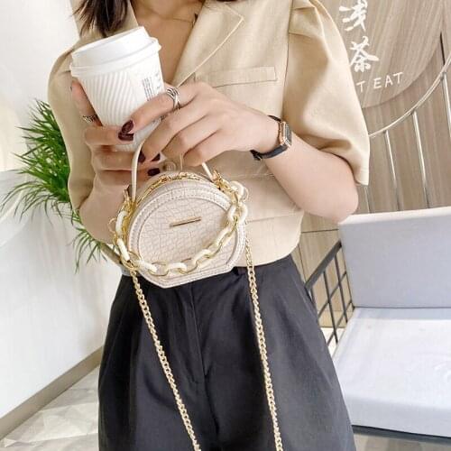 Summer Mini Bag Female Bag Single Shoulder Bag Handbag 2021 New Fashion Small Round Bag Single Shoulder Messenger Bag