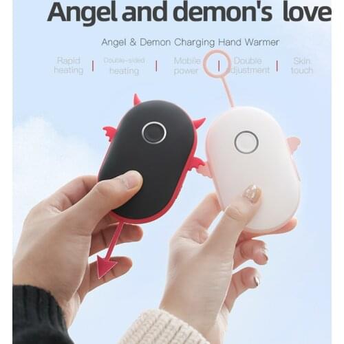 Winter Portable Mini USB Hand Warmer Rechargeable Pocket Mobile Power Hands Warmer 2400mAh/4000mAh Double-sided Quick Heating