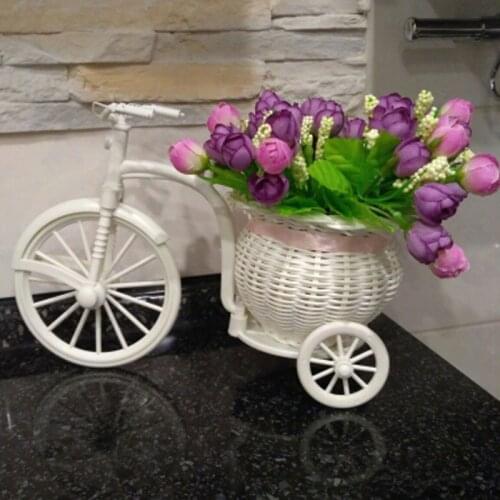 Bike Flower vase stand Container Basket baby bridal shower Christmas new year engagement Wedding Centerpiece Tabletop Decoration