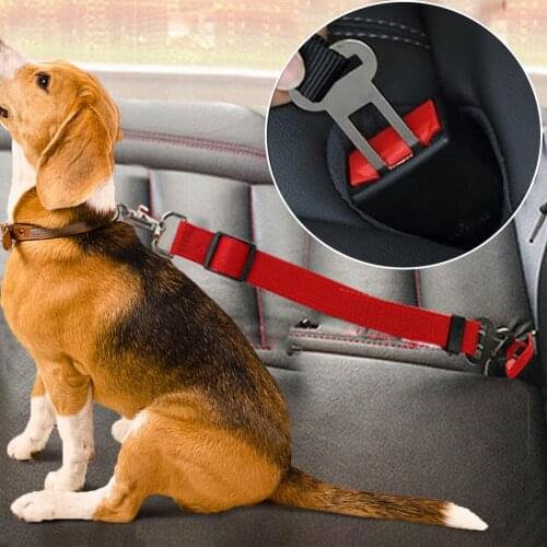 Adjustable Dog Cat Car Safety Belt Pet Vehicle Seat Belt Leash For Dogs Travel Traction Collar Harness Dog Lead Clip pet product